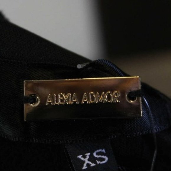 Alexia Admor Lace Contrast Sheath Dress Black XS - Picture 6 of 7